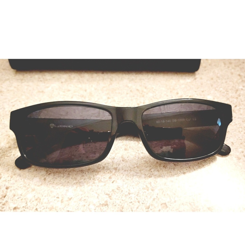 Blakened Sunglasses DB-1003 Unisex 55-16-140 Black Polarized Biker Acetate